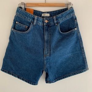 Jean shorts, Zara mom fit